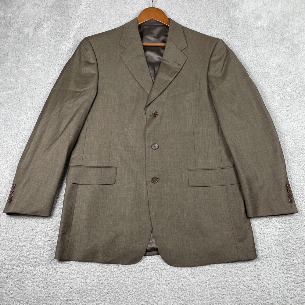 Loro Piana Sport Coat Mens 42R Brown Wool Blazer 3-Button Daniel Cremieux Italy